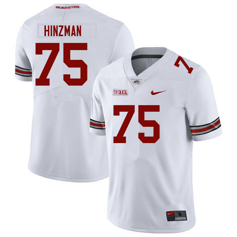 Men #75 Carson Hinzman Ohio State Buckeyes College Football Jerseys Sale-White